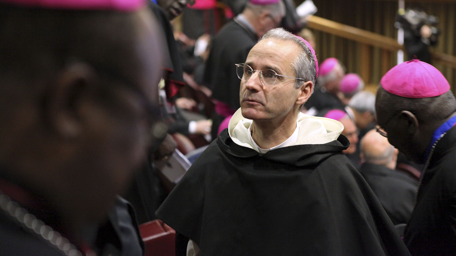 Mgr Jean-Paul Vesco, évêque d'Oran, en Algérie, ici lors du synode sur la famille en 2015. (Photo: Bernard Hallet)