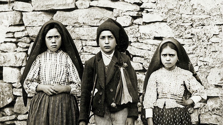Les bergers de Fatima, en 1917, Lucie, François et Jacinthe (DR)