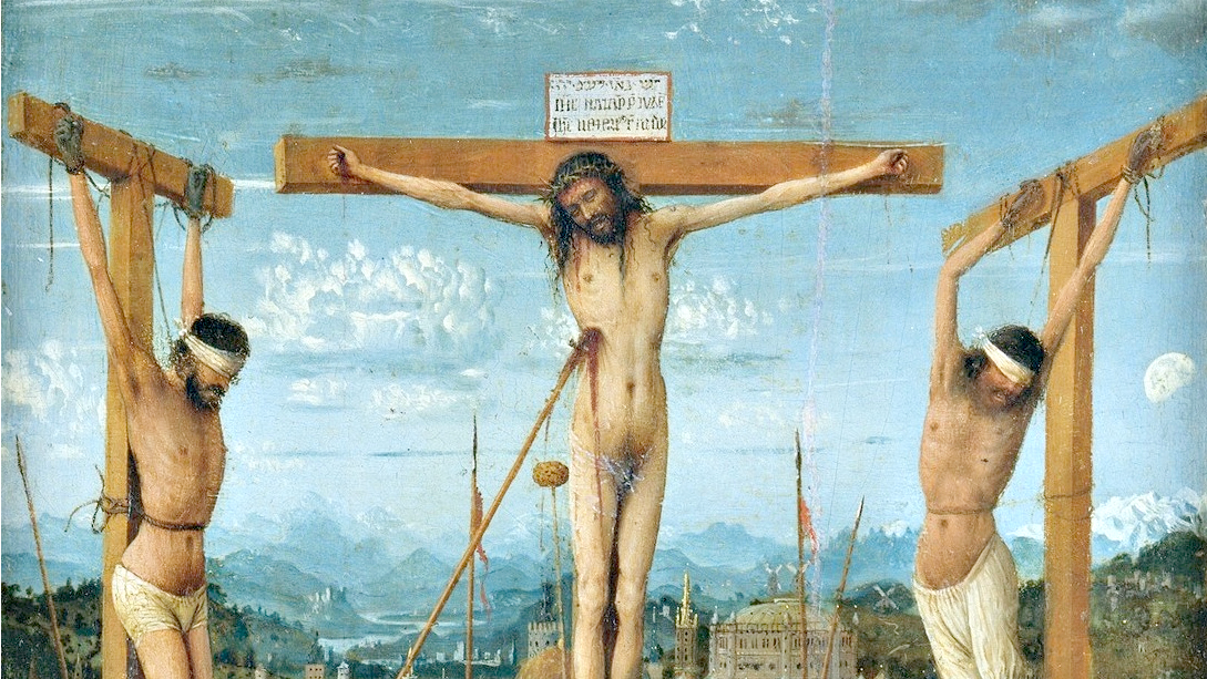 L'image de Jésus crucifié est apparue dans le ciel d'Ocotlan, au Mexique (ici, la Crucifixion de Jésus, par Jan Van Eyck)
