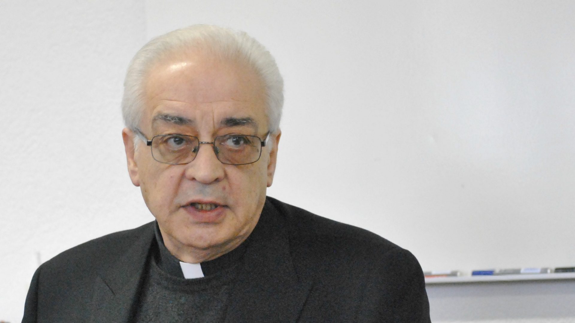 Mgr Pierangelo Sequeri, professeur à la Faculté de théologie de l'Italie septentrionale, à Milan (photo Raphaël Zbinden) 