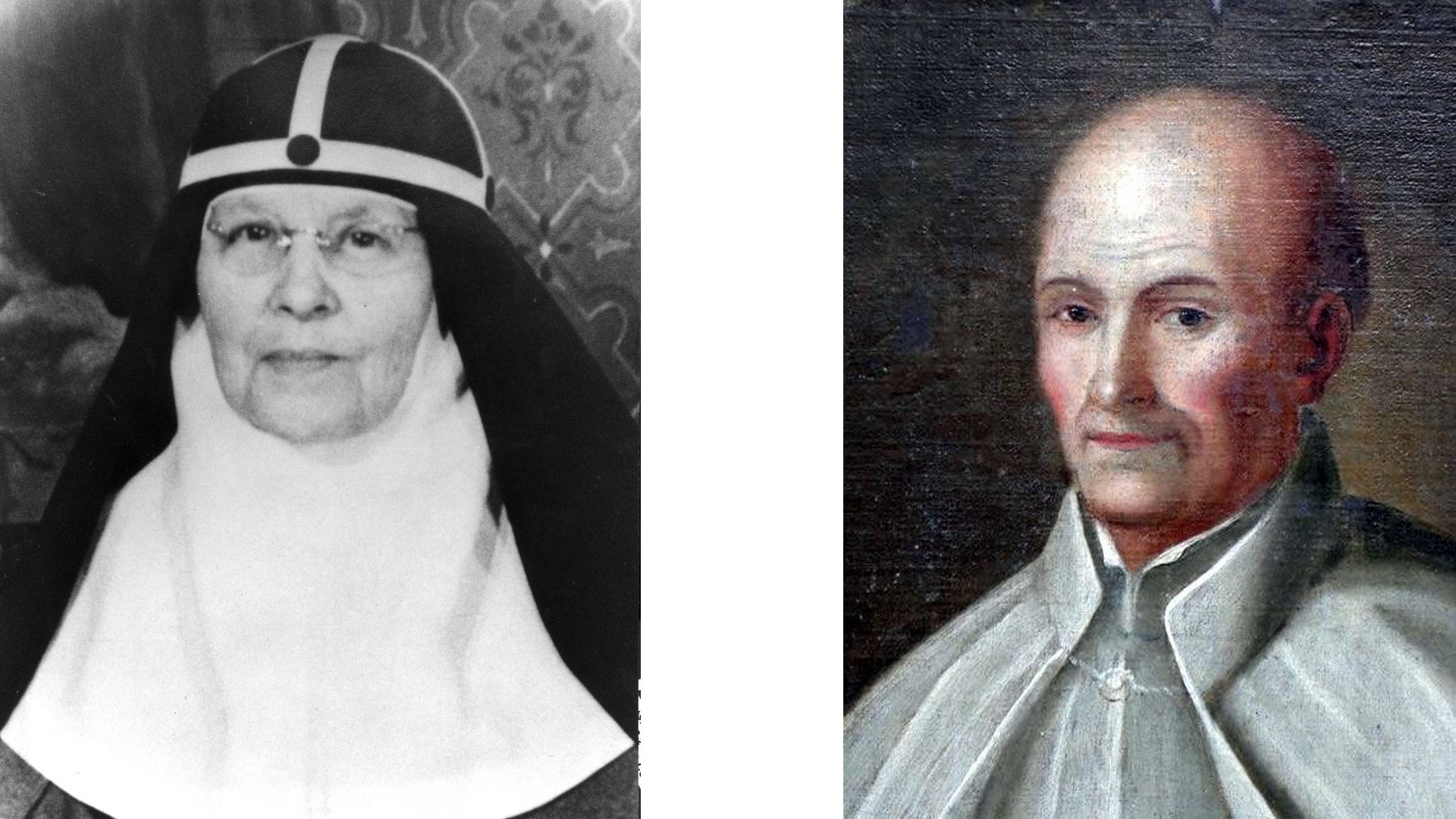 La religieuse suédoise Marie Elisabeth Hesselblad (1870-1957)  et le prêtre polonais Stanislas de Jésus et Marie (1631-1701) canonisés le 5 juin 2016