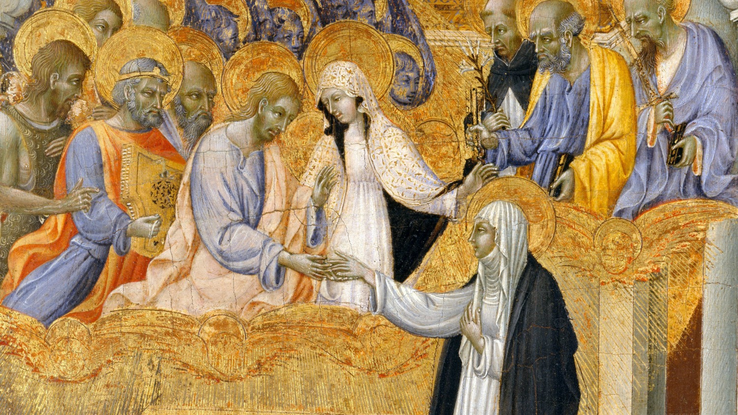 Le mariage mystique de Catherine de Sienne par Giovanni di Paolo, en 1460