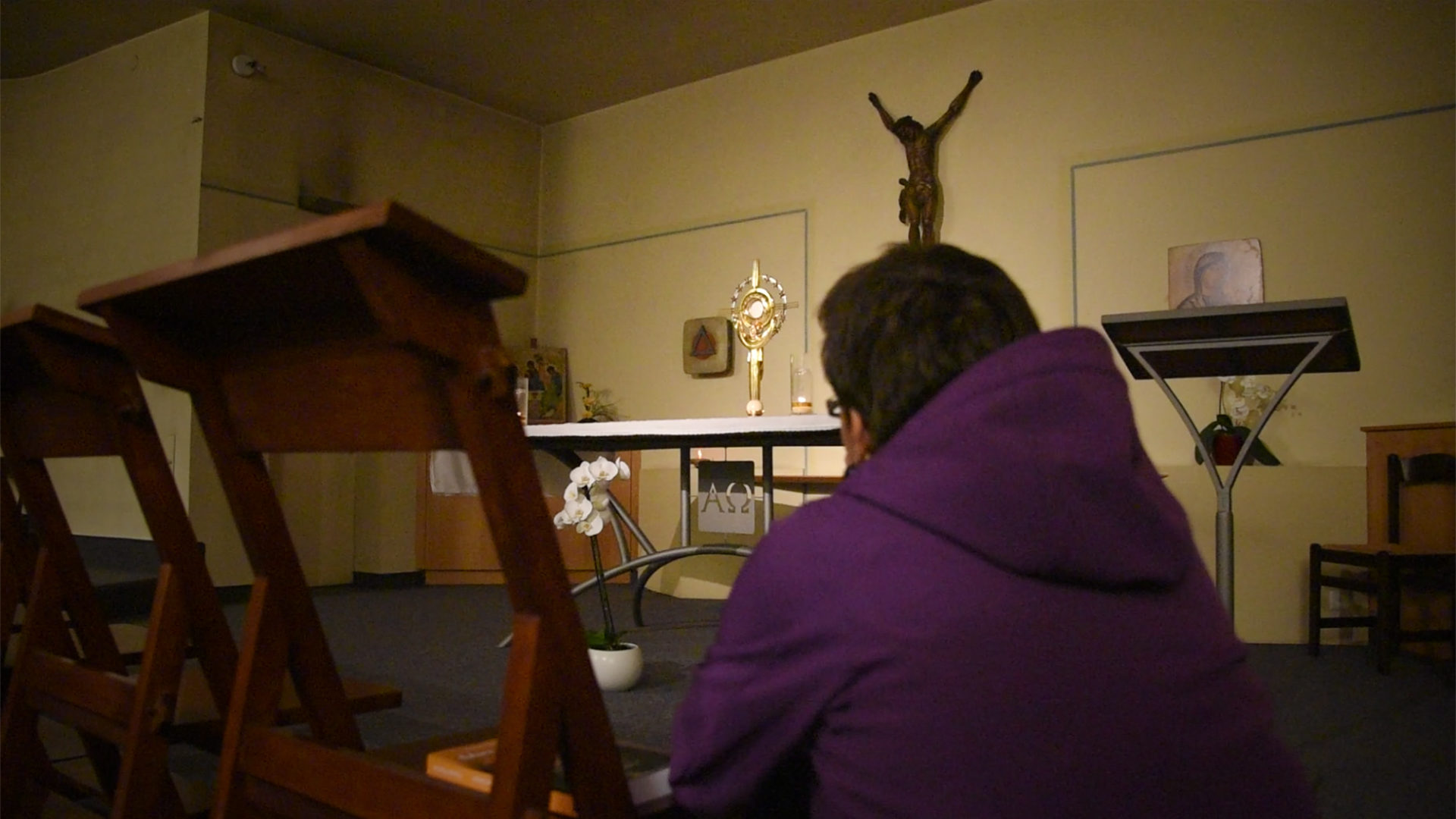 L'adoration continue a été mise en place en novembre 2015 à l'église du Sacré-Coeur (Photo: Pierre Pistoletti)