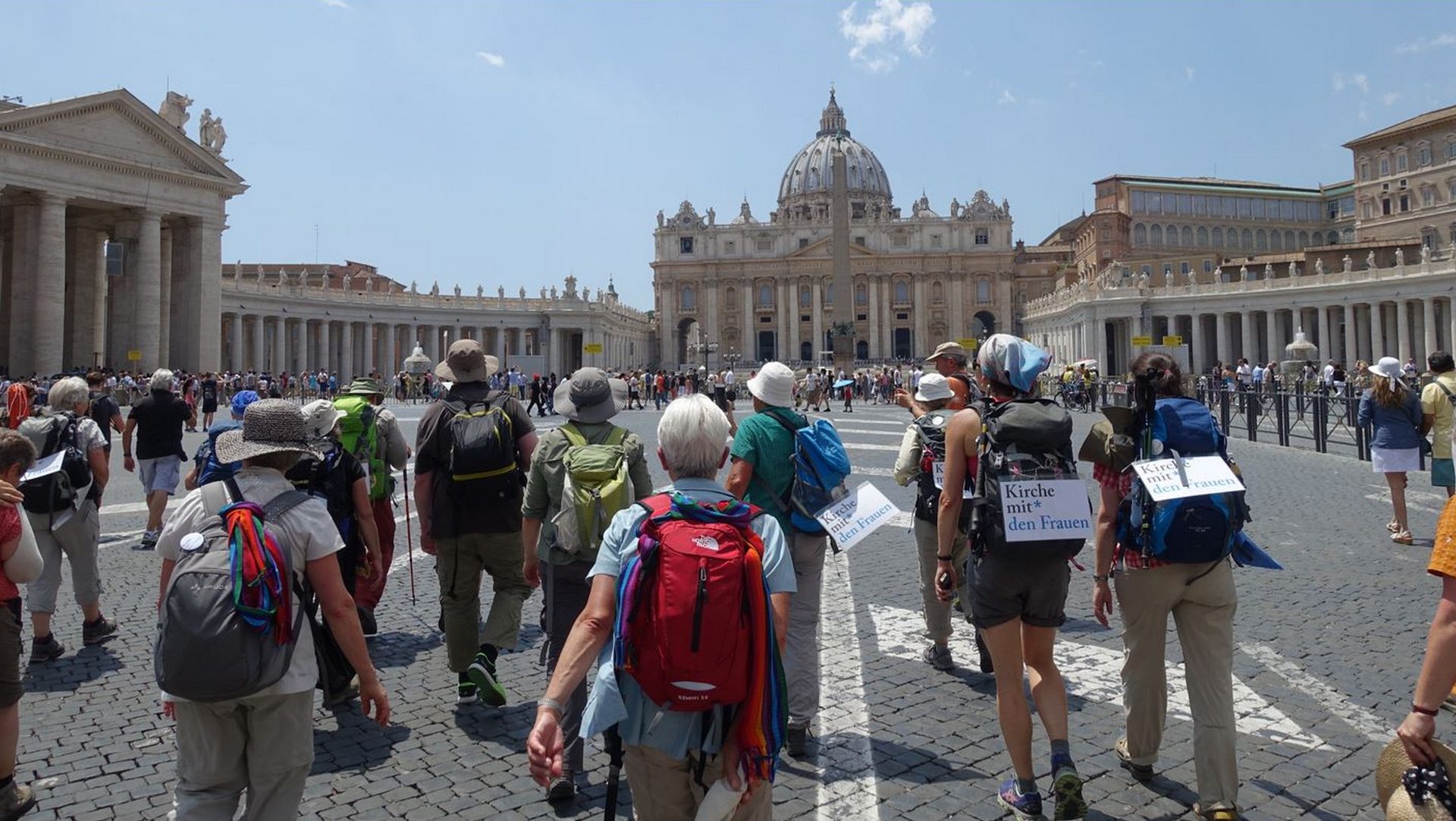 Arrivée à Rome du pèlerinage l'Eglise avec les femmes (photo DR)