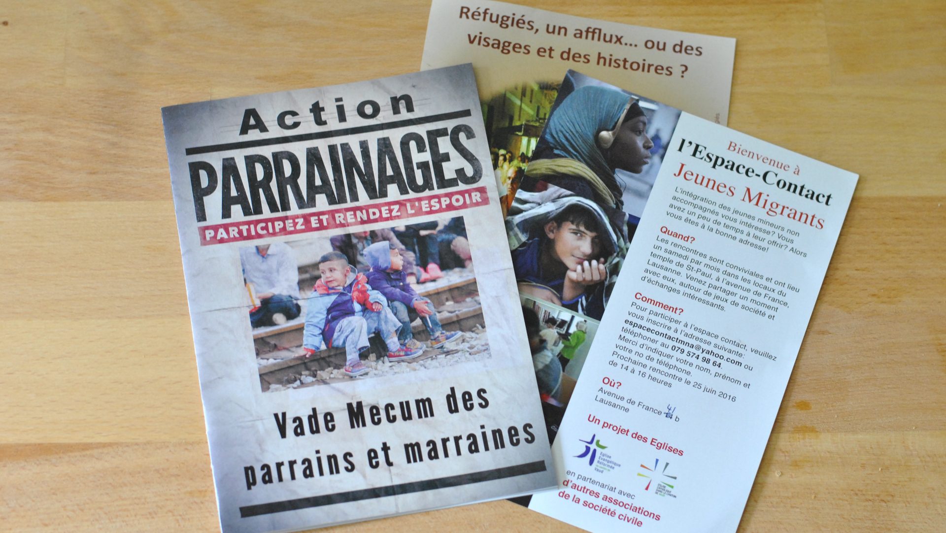 Action Parrainages des migrants, un projet des Eglises catholique et protestante du canton de Vaud (photo Maurice Page) 