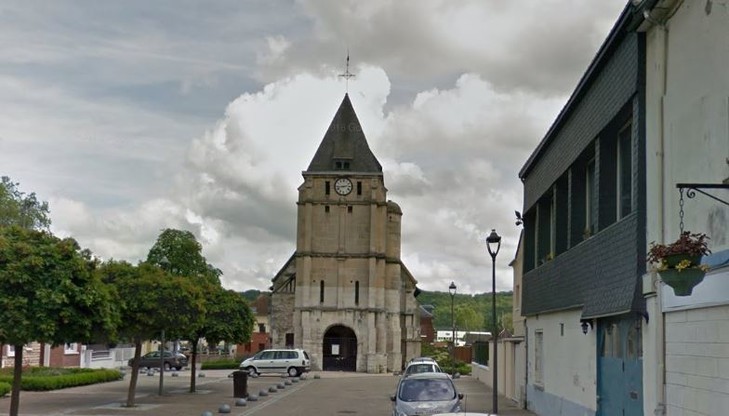 L'église Saint-Etienne du Rouvray, près de Rouen, où l'attaque s'est produite (catpure d'écran Google Maps)