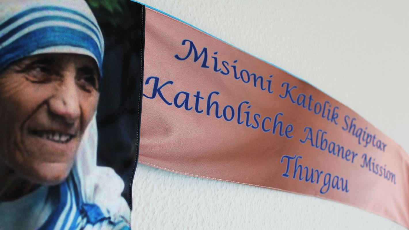 Bannière de la mission catholique albanaise de Thurgovie (photo DR)