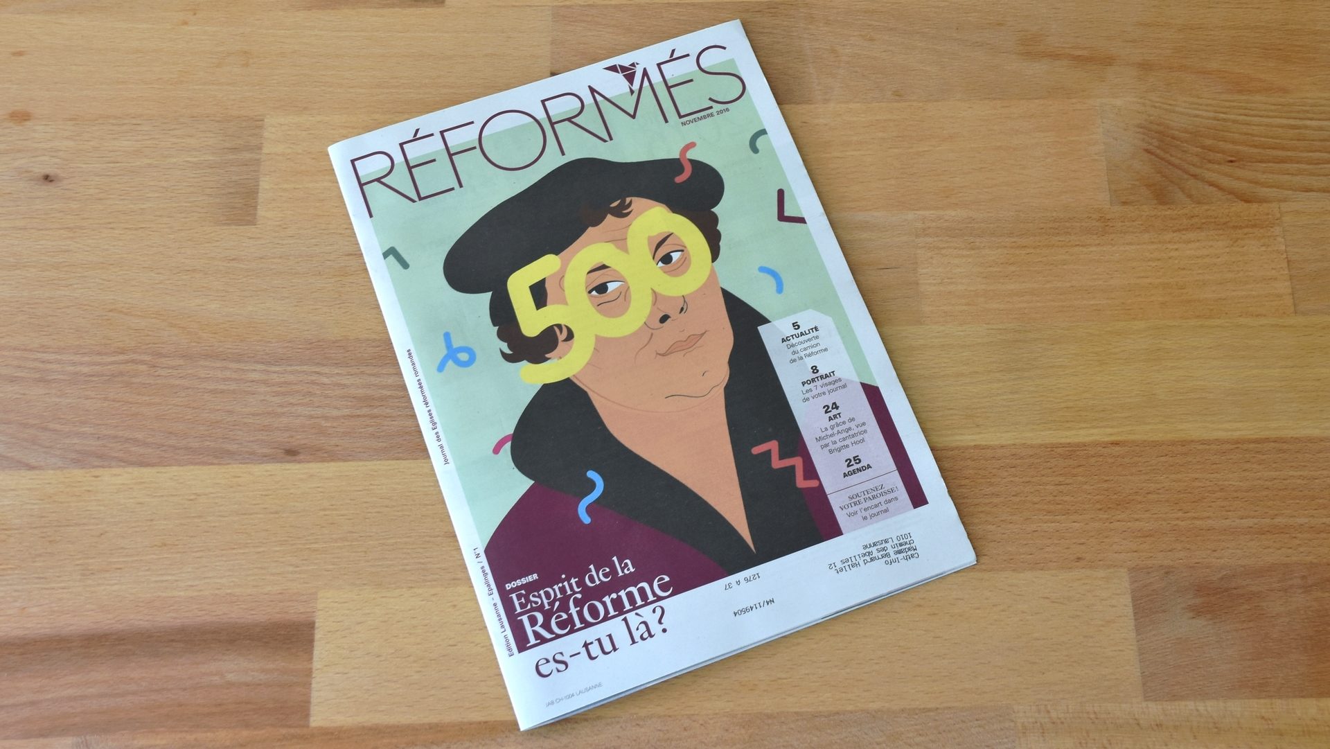 Le 1er numéro de 'Réformés', le nouveau magazine des Eglises protestantes de Suisse romande (photo Maurice Page) 