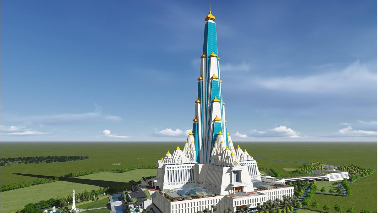 Le temple de Vrindavan, en Inde, culminera à 213 mètres 