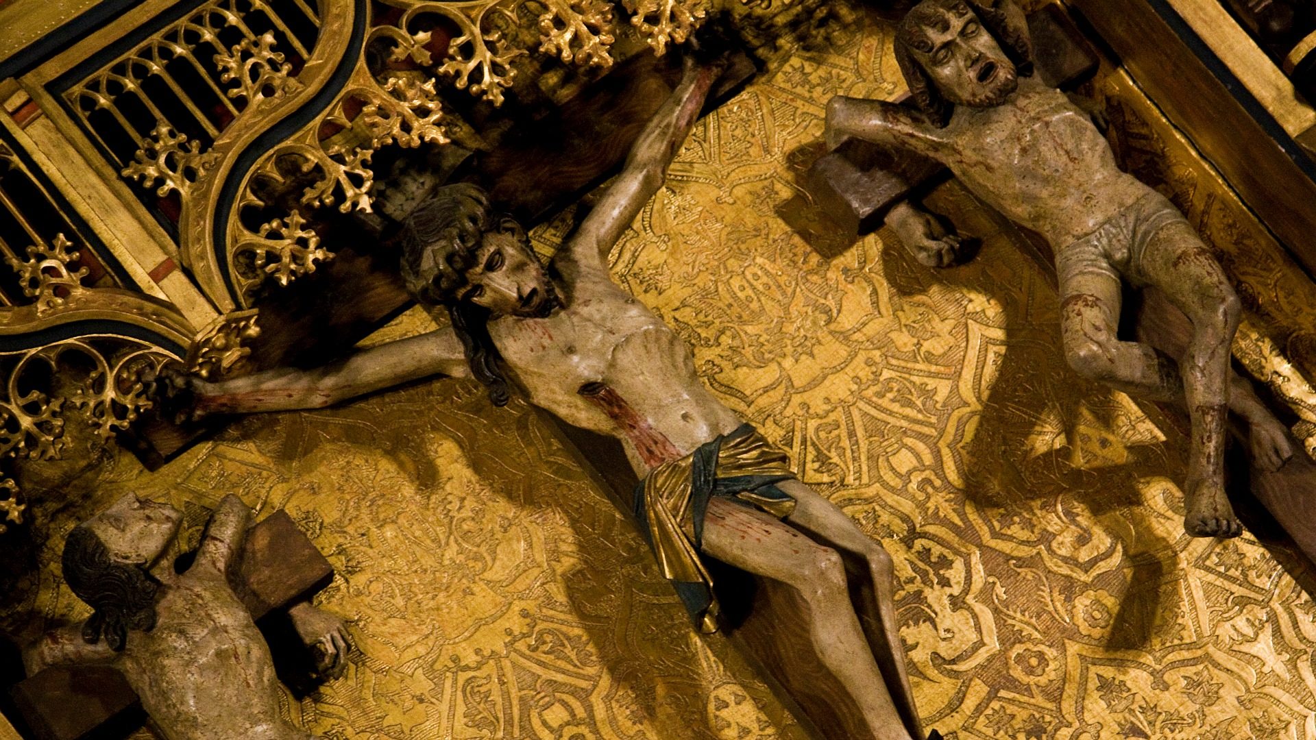 Dans cette scène, propre à l'évangile selon S. Luc, l'un des deux crucifiés se désolidarise des sarcasmes de son compagnon d'infortune, reconnaissant leur culpabilité à tous deux et l'innocence de Jésus. (Photo: Flickr/Lawrence OP/CC BY-NC-ND 2.0)