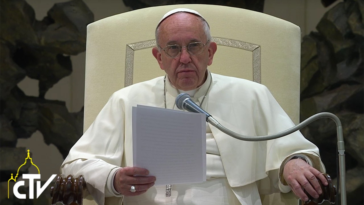 Le pape François, lors de l'audience du 30 novembre 2016 (Photo: Youtube/CTV)