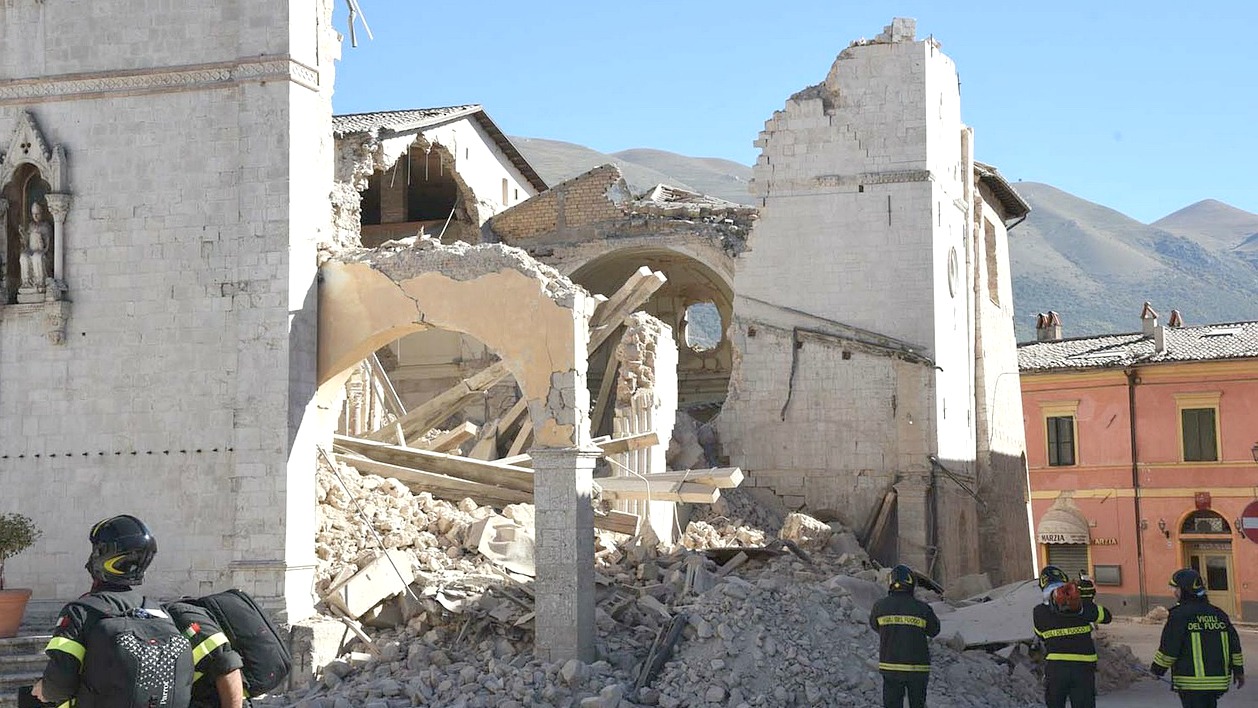 Les édifices religieux de Nursie ont été durement touchés par le séisme (Photo: Pixabay.com)