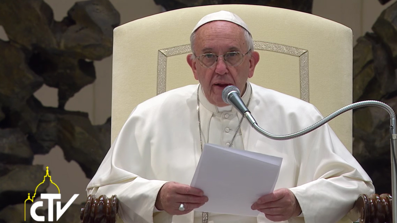 "Tes propres sécurités ne te sauveront pas!", a affirmé le pape (Photo. Youtube/CTV)