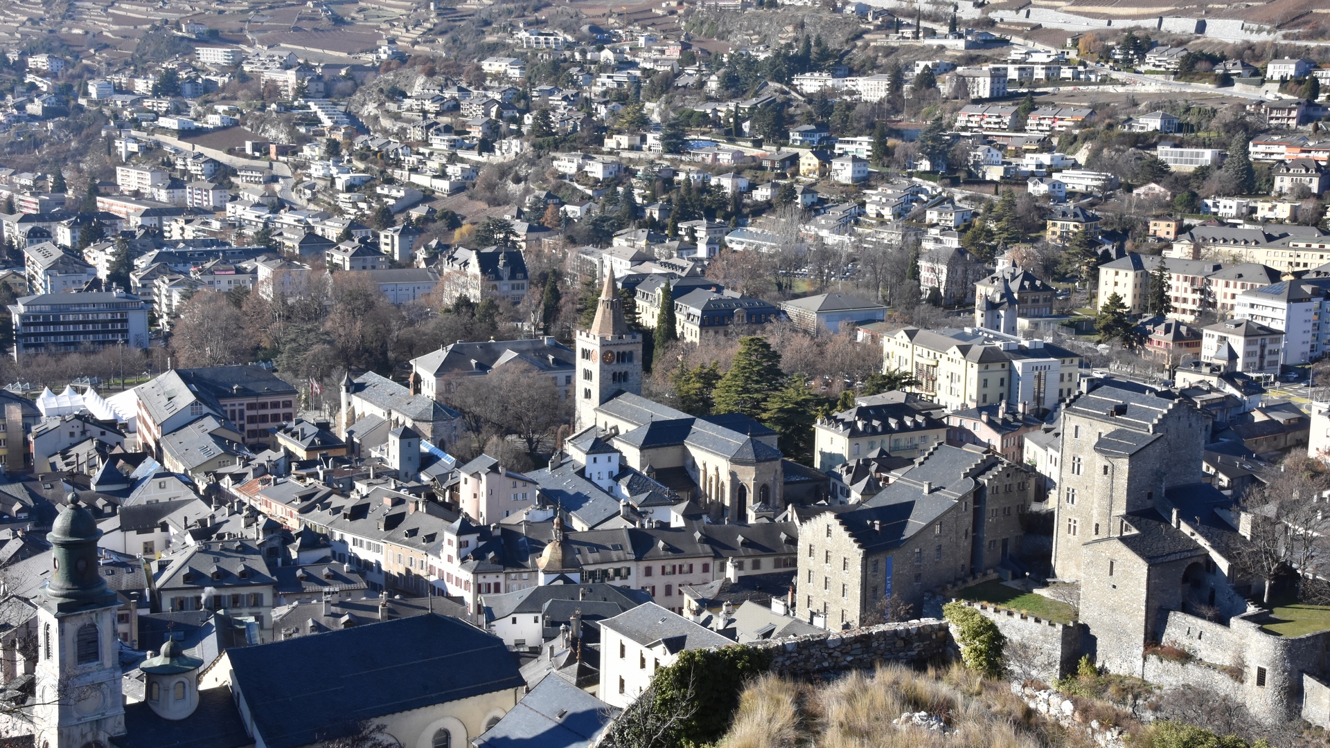La vieille-ville de Sion autour de la cathédrale | © Maurice Page 