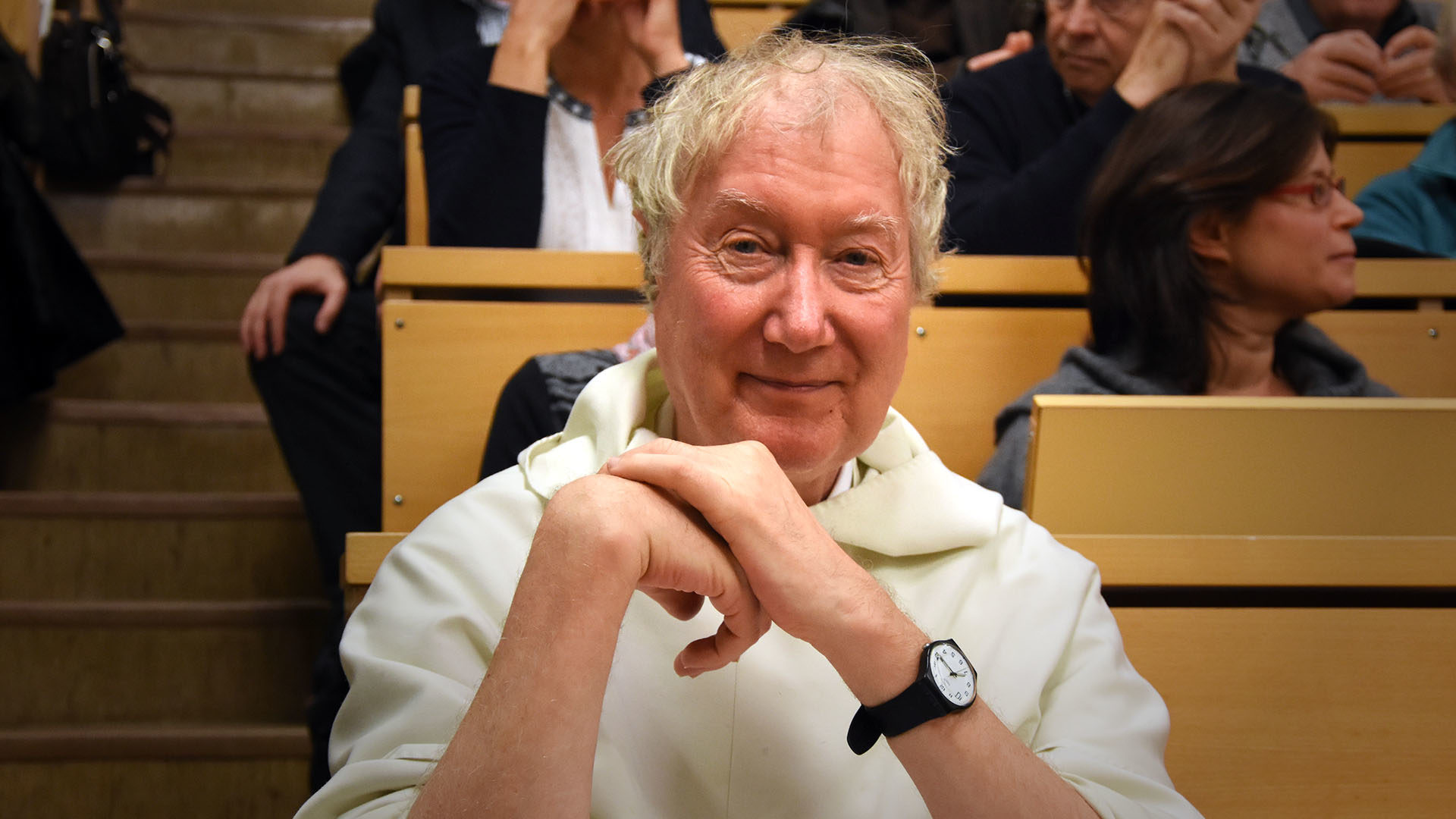 Frère Timothy Radcliffe à l'Université de Fribourg, avant sa conférence en tant que docteur honoris causa 2016. | © Grégory Roth