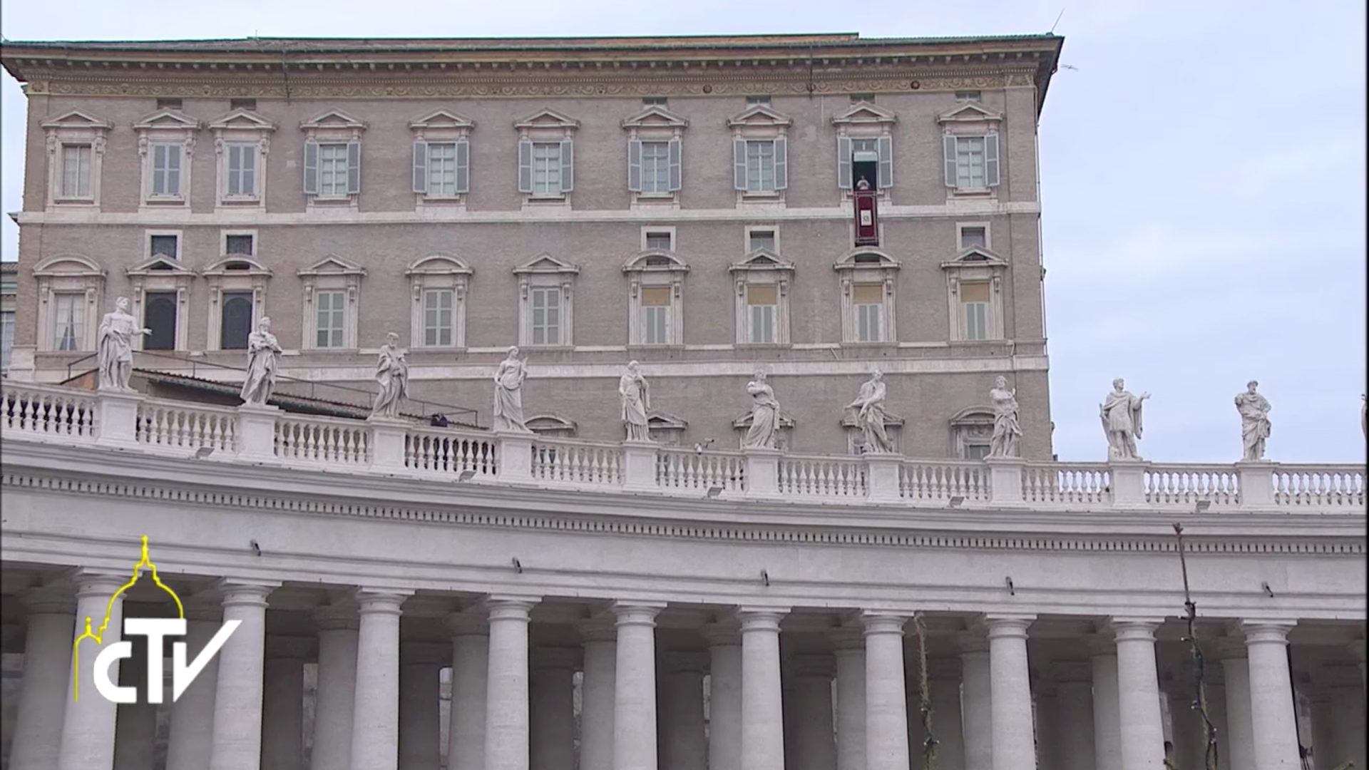 Le pape, lors de la prière de l'angélus (Photo: Youtube/CTV)