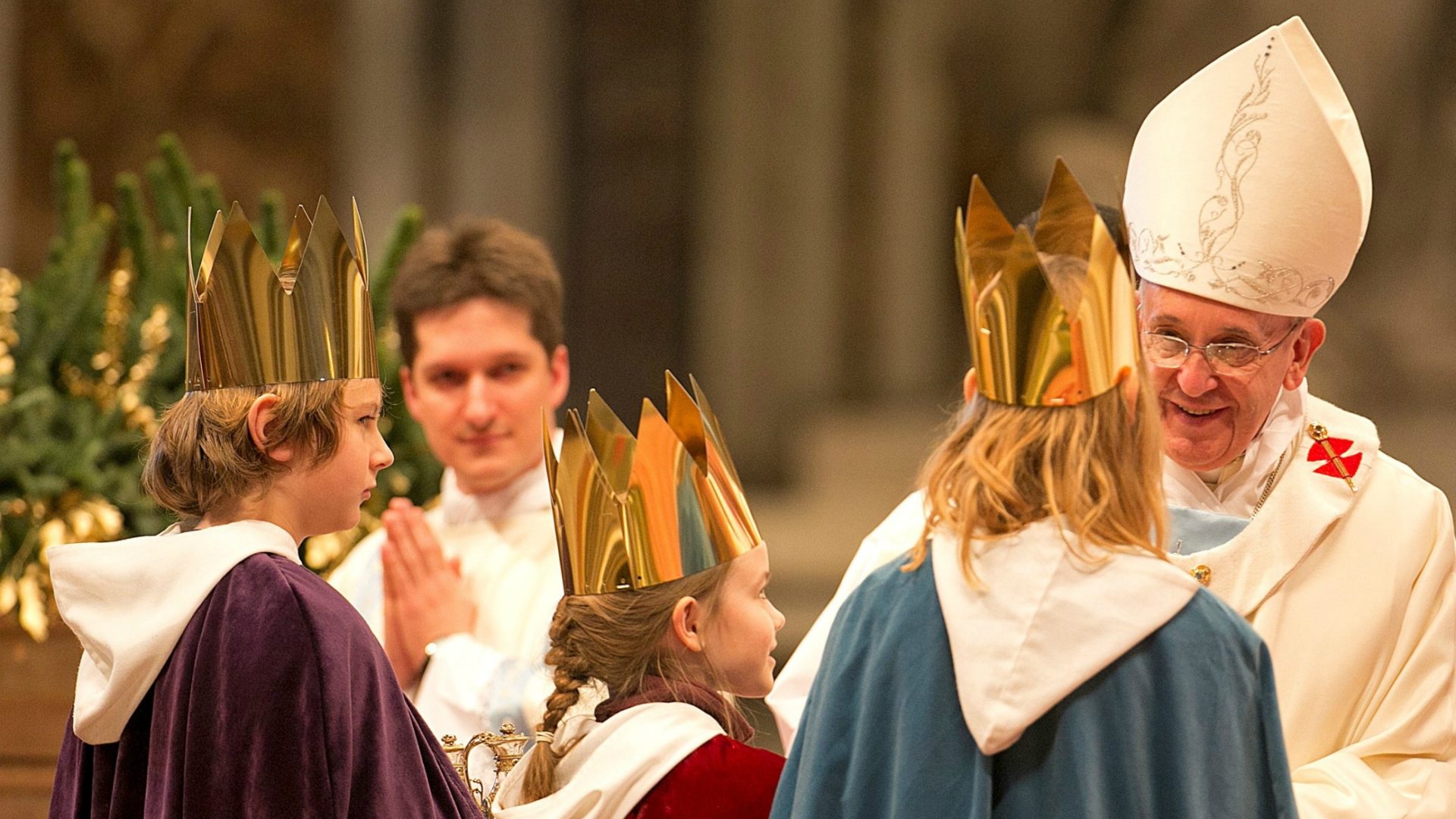 Ces dernières années, le pape François a toujours remercié les Chanteurs à l'étoile pour leur engagement (Photo:Missio)