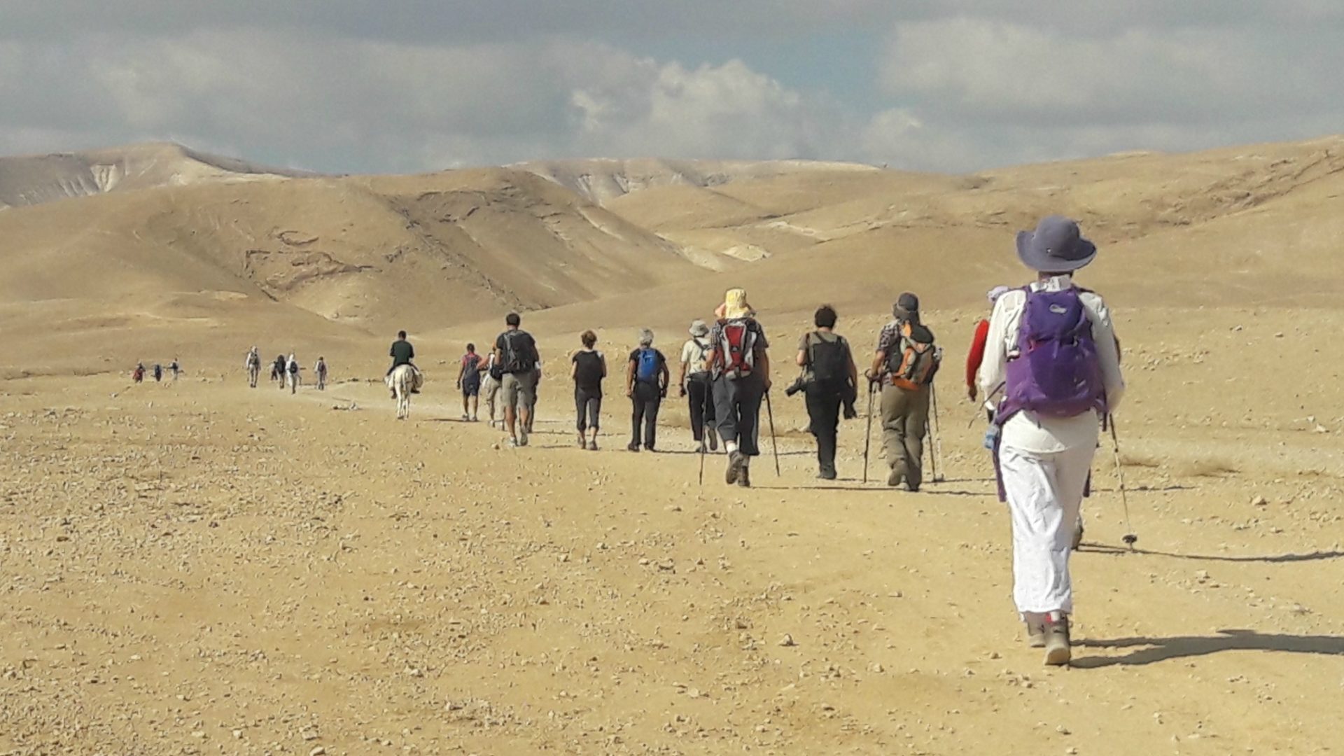 Les marcheurs ont affronté le désert de Cisjordanie (Photo:ass. Compostelle-Cordoue)