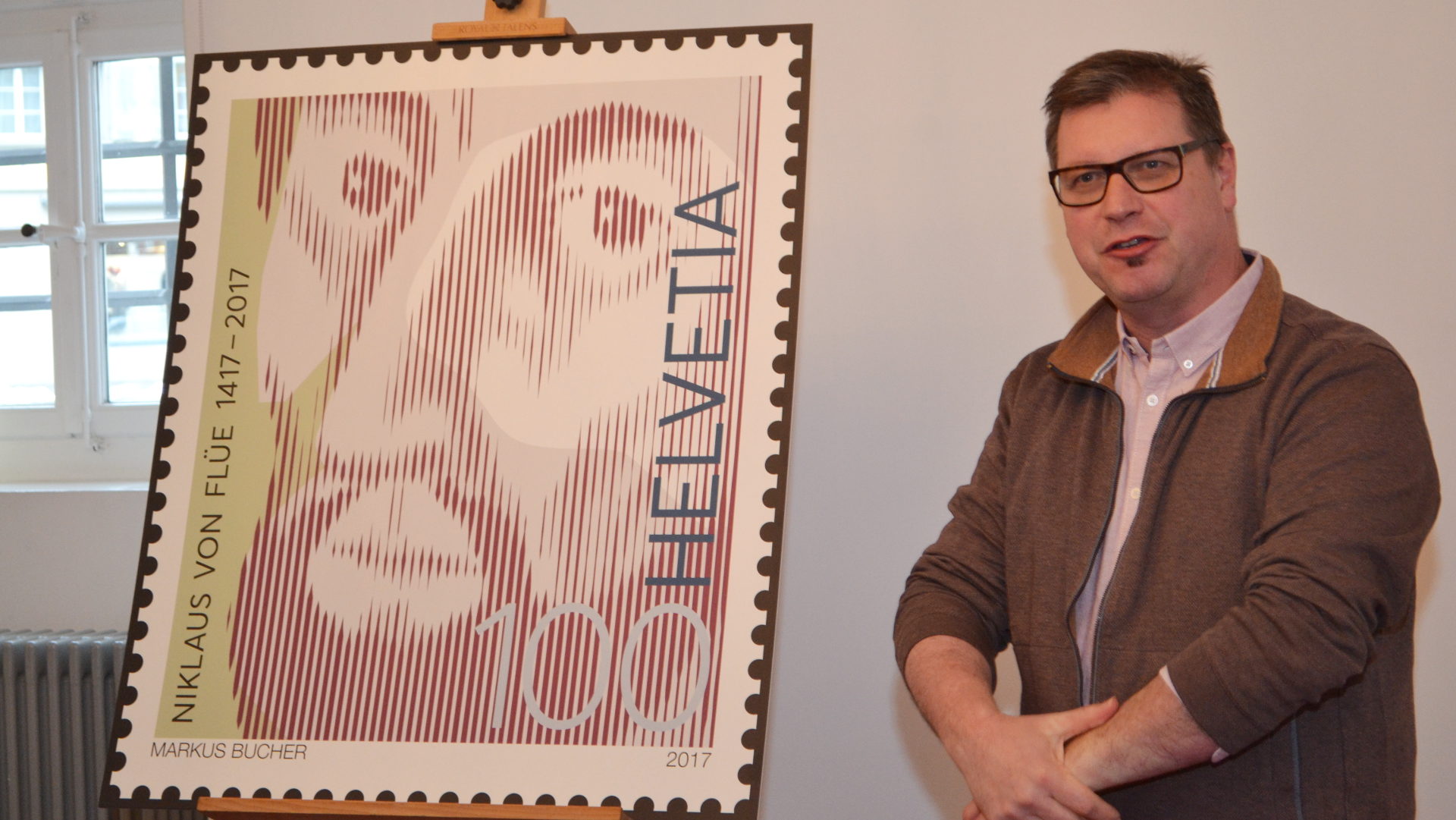Le timbre présente "le regard décidé d'un montagnard obwaldien" (Photo: Sylvia Stam)