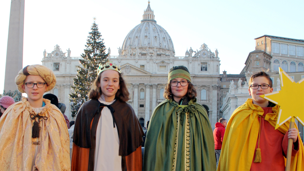 Les quatre Chanteurs à l'étoile d’Oberriet, dans le canton de Saint-Gall (Photo: Gabi Ceric)