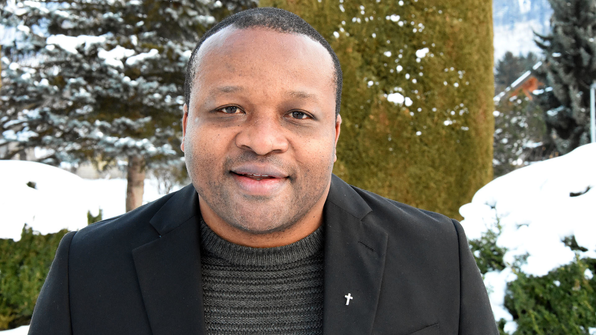 Pour l'abbé Adalric Jatsa, l'Africain est toujours en attente, ce qui révèle son côté fondamentalement optimiste. (Photo: Grégory Roth)