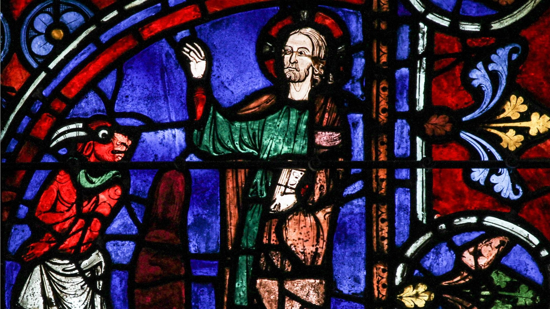 "Alors Jésus fut conduit au désert par l’Esprit pour être tenté par le diable." (Photo: Flickr/Lawrence OP/CC BY-NC-ND 2.0)
Détail d'un vitrai - Cathédrale de Chartres.