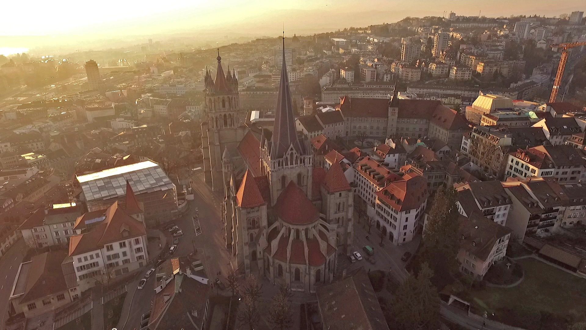 Vue du ciel, la cathédrale de Lausanne déploie toute sa splendeur | © jmseydoux/Flickr/CC BY-NC-ND 2.0