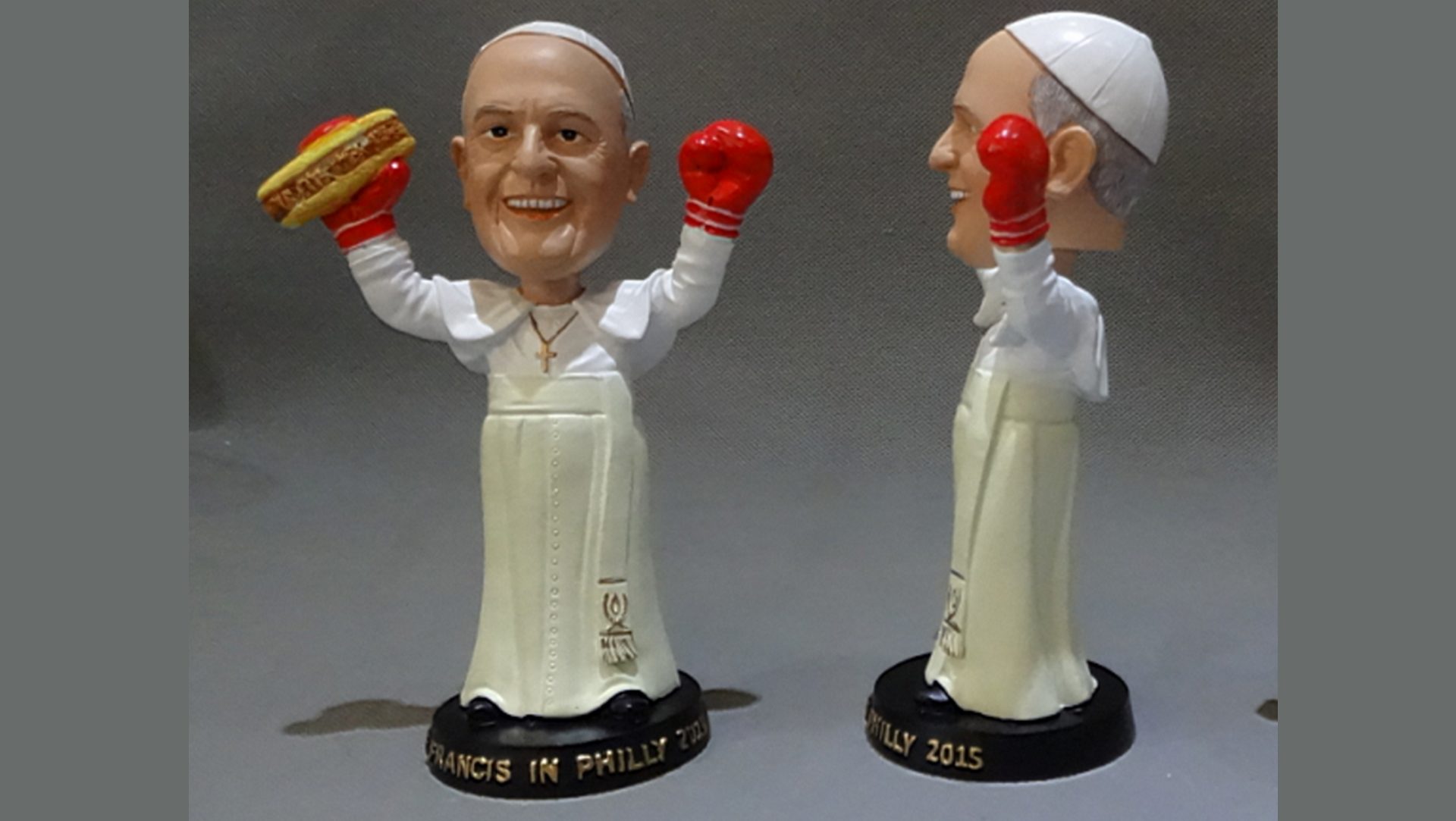 Le merchandising autour du pape François s'est déchaîné aux Philippines (photo DR)
