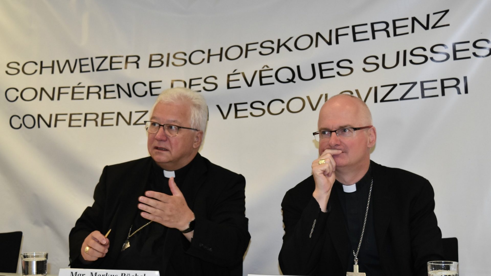 Mgr Markus Büchel et Mgr Charles Morerod (photo Jacques Berset) 