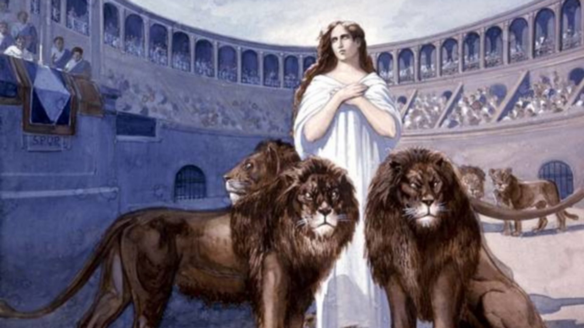 Selon la tradition, le lions ne firent aucun mal à sainte Blandine de Lyon