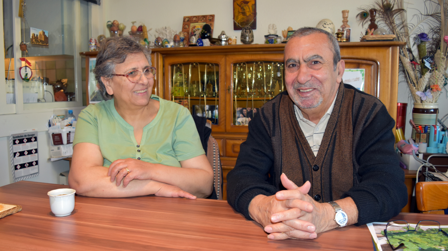 Naji et Jamileh Awad, fondateurs de l'association "Aider Beit Sahour" (Photo: Jacques Berset)