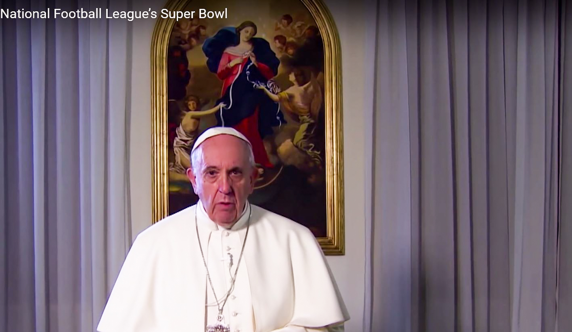 La Vierge qui défait les noeuds du pape François (photo capture d'écran) 