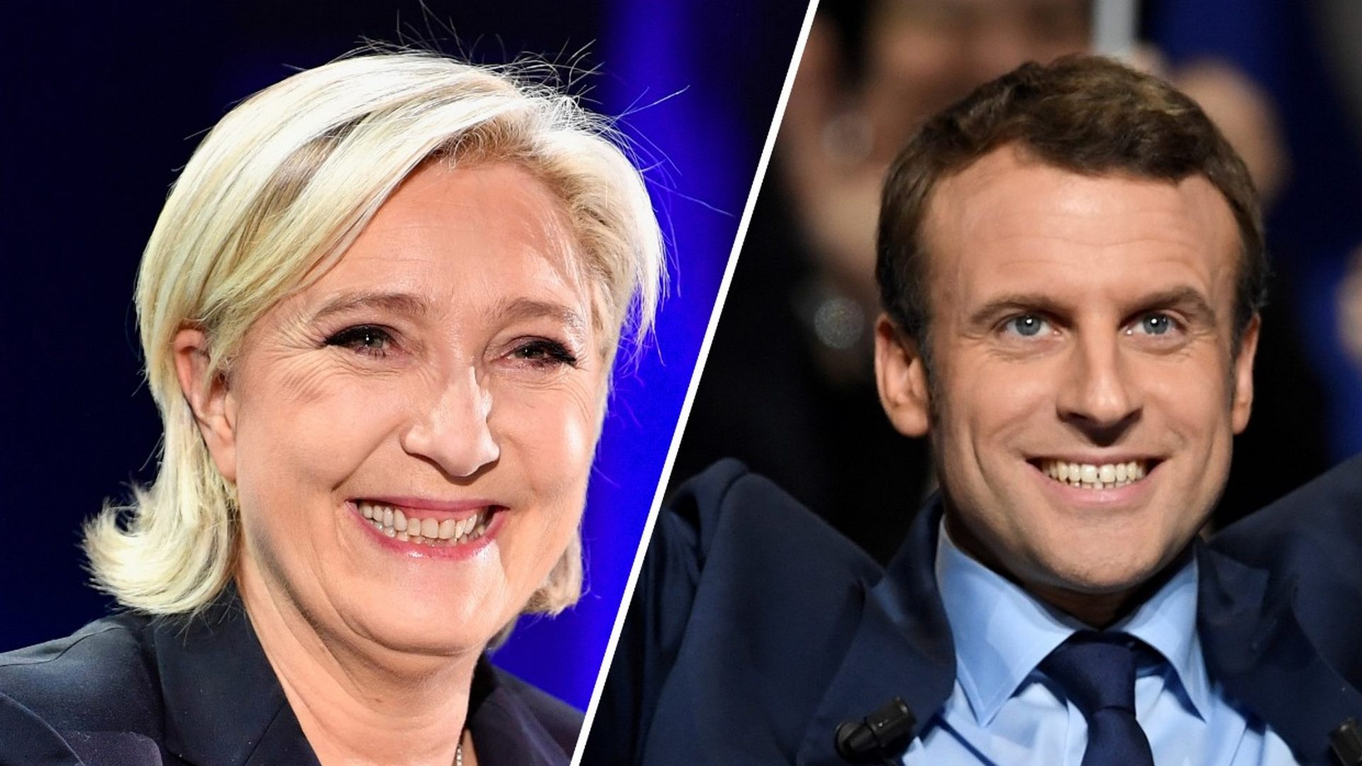 Marine Le Pen et Emmanuel Macron seront au second tour de l'élection présidentielle française (capture d'écran BFMTV)