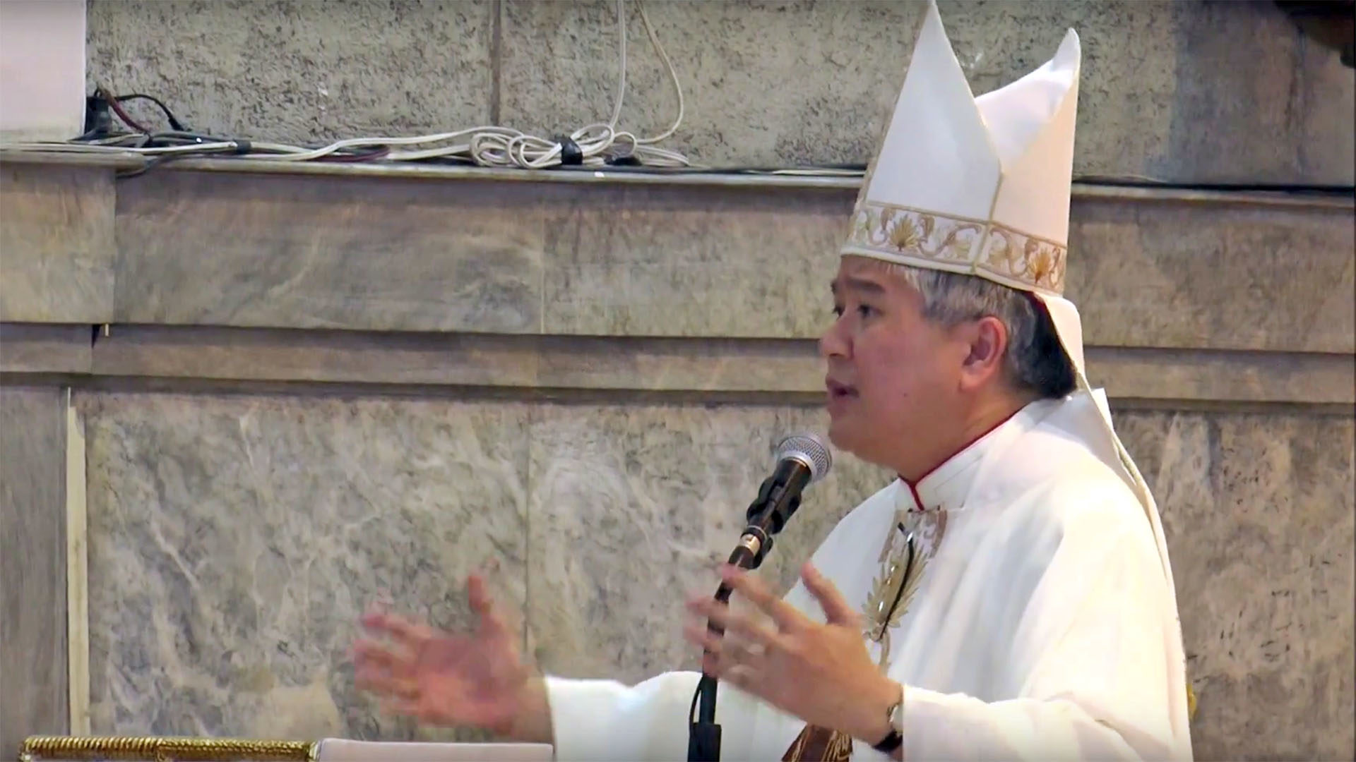 Mgr Socrates Villegas, président de la conférence des évêques de Philippines (Capture d'écran: youtube.com)
