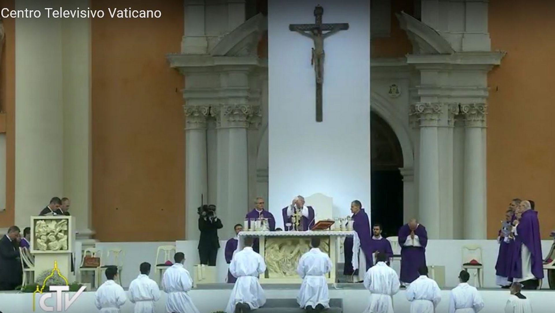 Le pape François en visite pastorale à Carpi, en Emilie-Romagne (capture d'écran CTV)