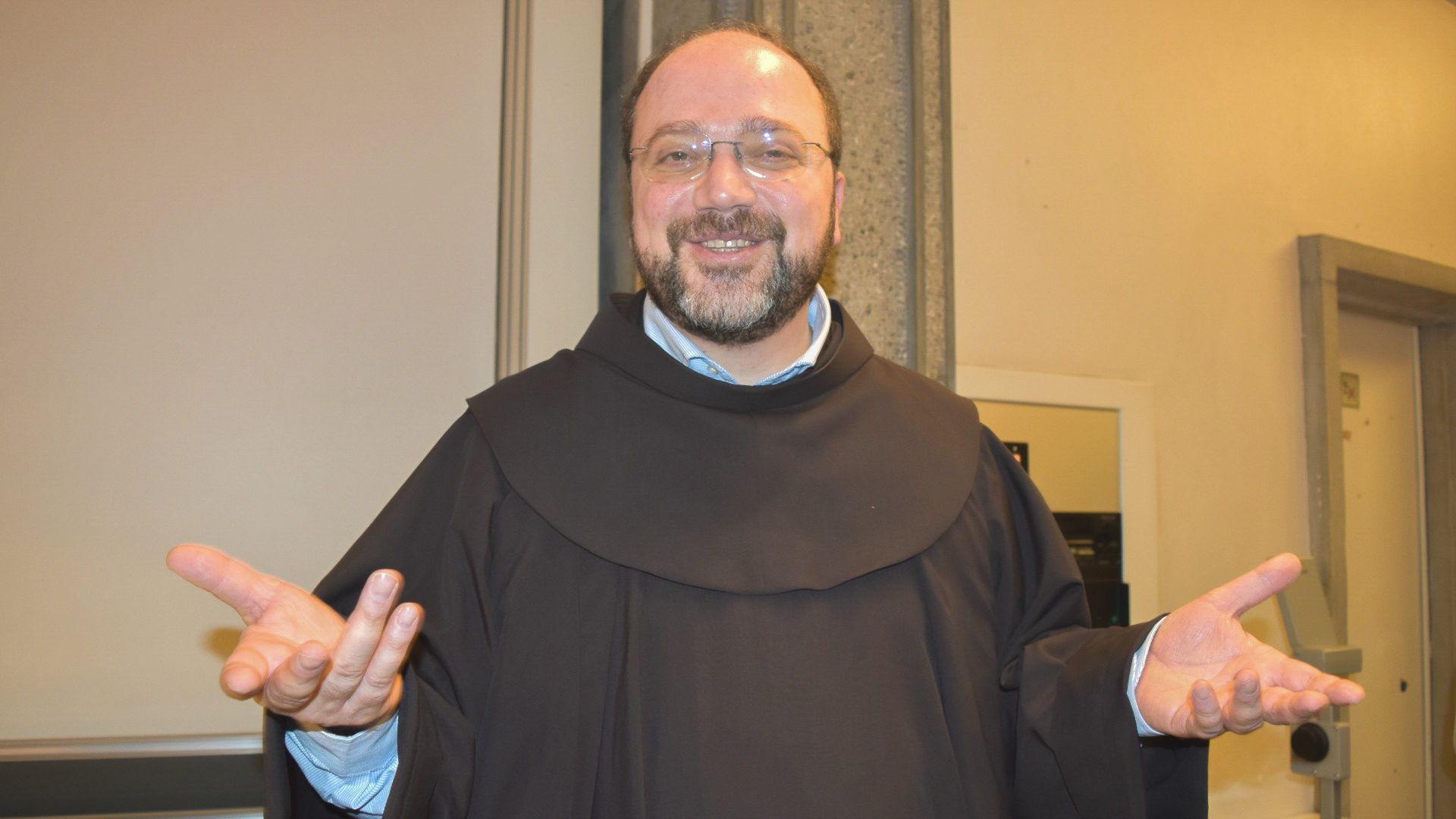 Frère Ibrahim Alsabagh, curé de la paroisse latine St-François d'Assise à Alep (Photo: Jacques Berset)