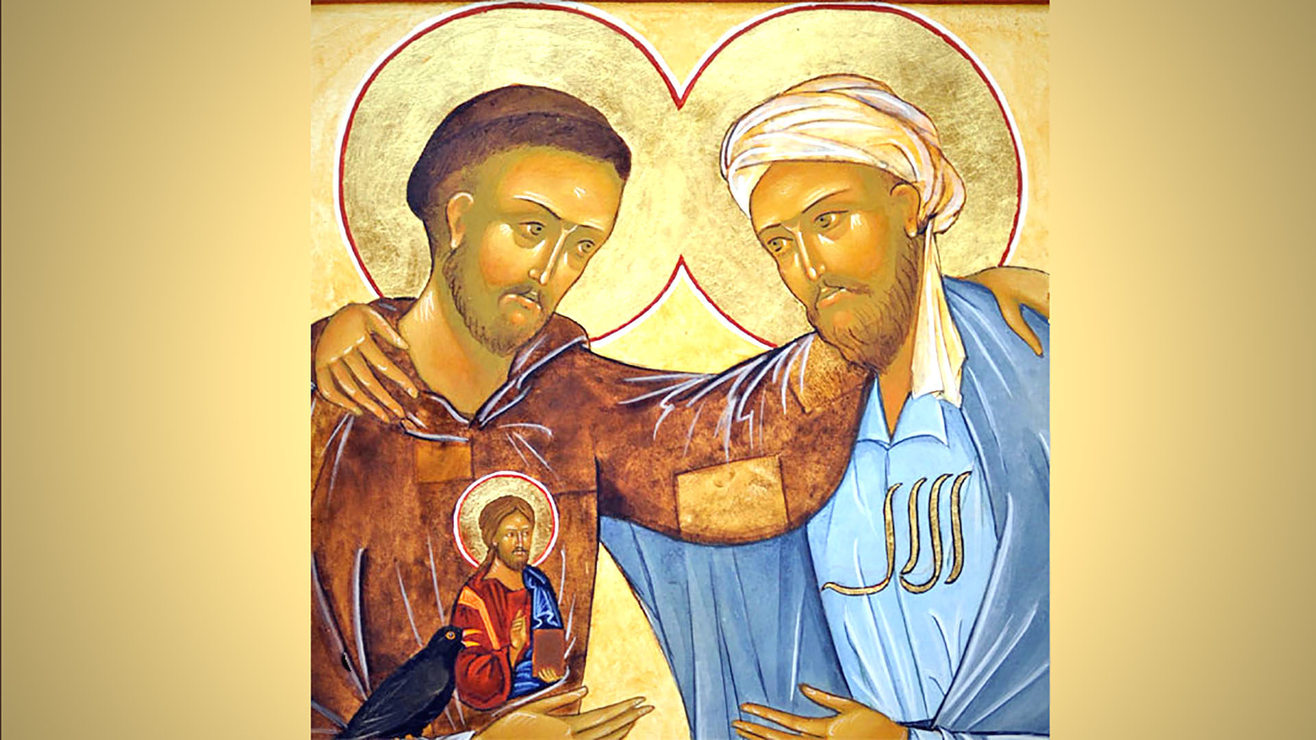 Saint François et le Sultan Al-Kâmil en 1219 (Icône originale: Fr. Stéphane/monasteredugairire.org/DR)