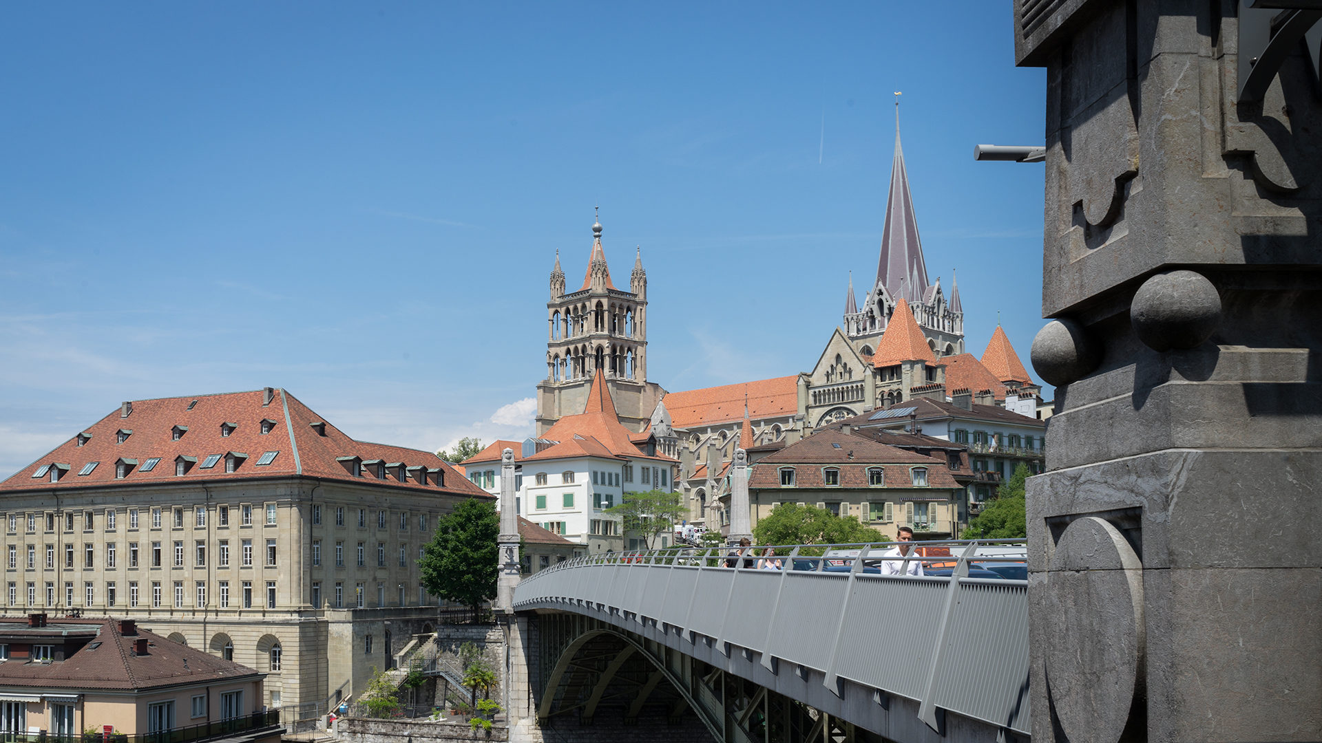 La cathédrale de Lausanne, consacrée en 1275, réformée depuis 1536. (Photo: Pierre Pistoletti)