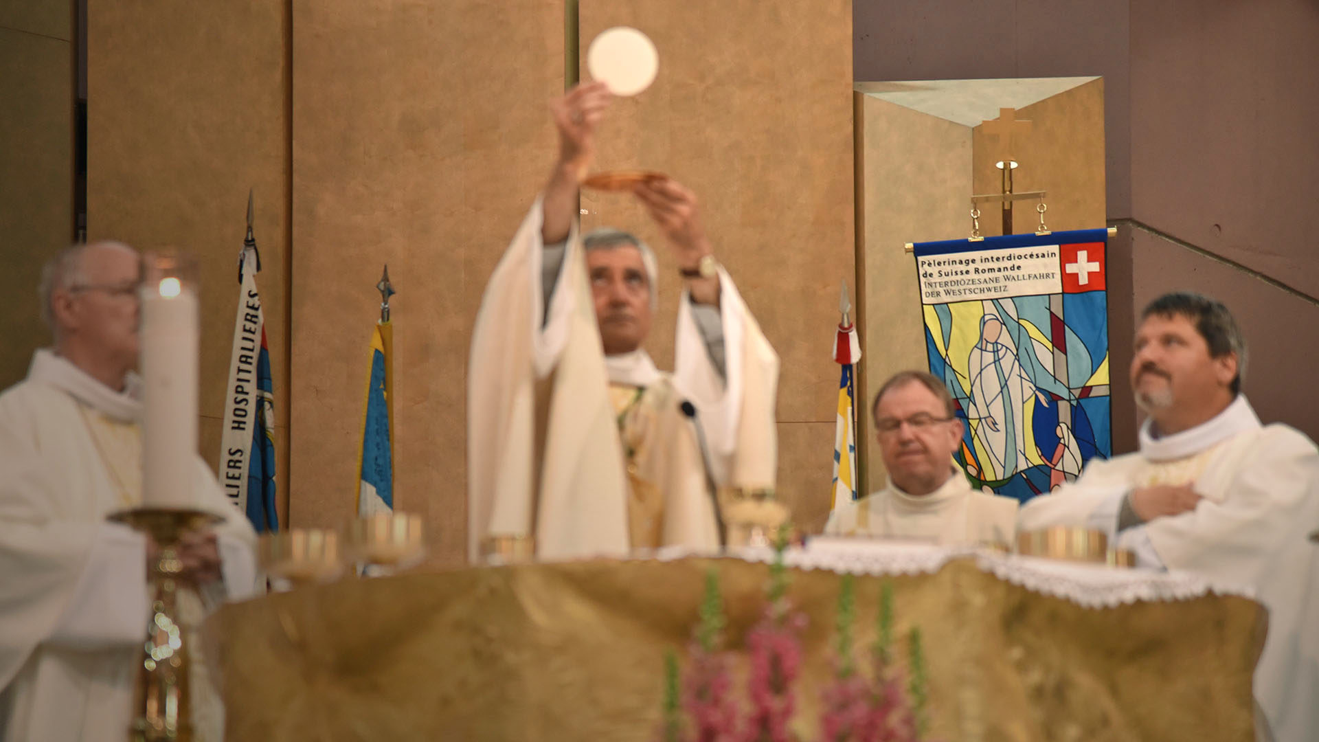 Lourdes 2017: Célébration d'envoi lors du 95ème pèlerinage interdiocésain de Suisse romande. | © Grégory Roth