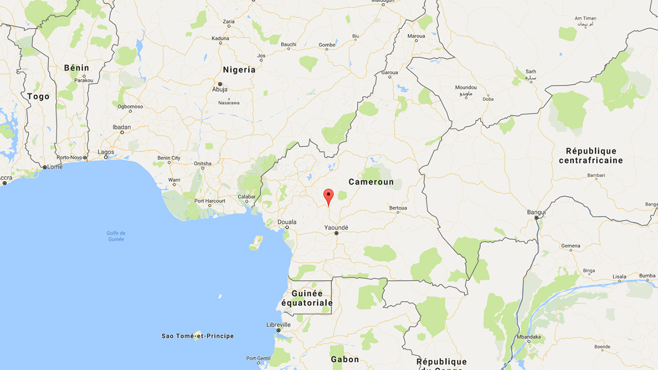 Mgr Jean Marie Benoît Bala, évêque de Bafia au centre du Cameroun (© Google Map)
