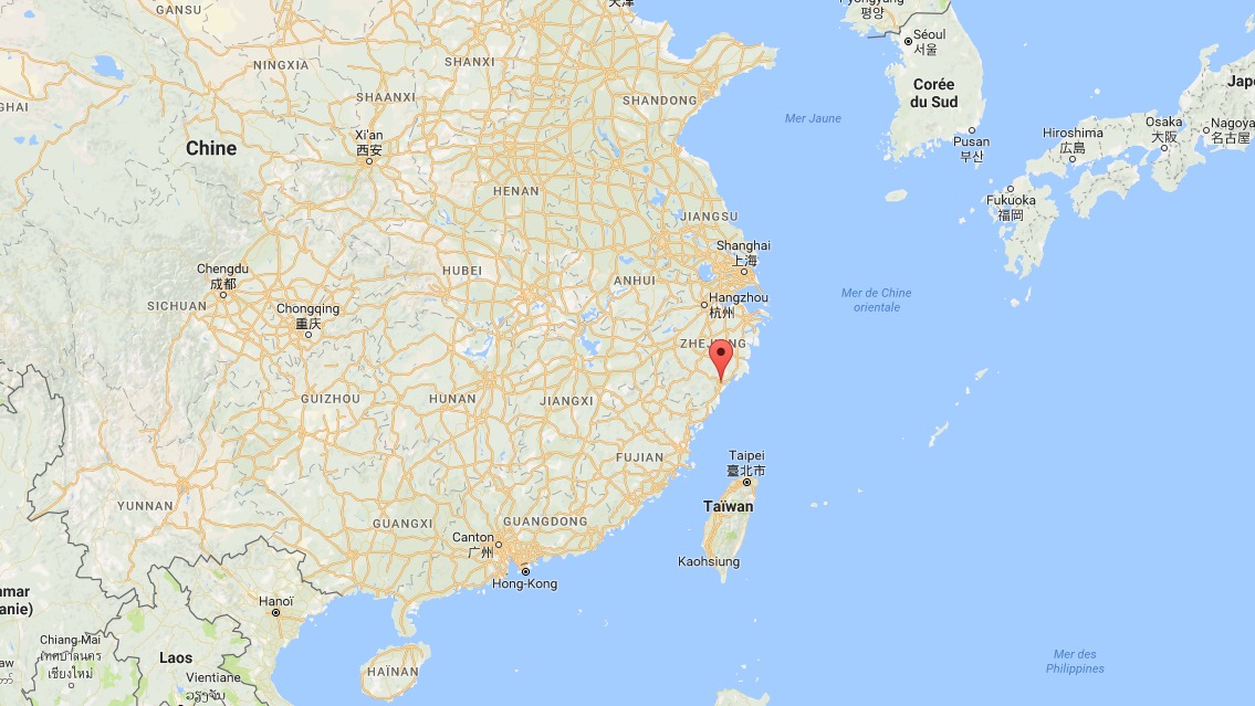 Le diocèse de Wenzhou compterait quelque 130'000 fidèles (Google maps)