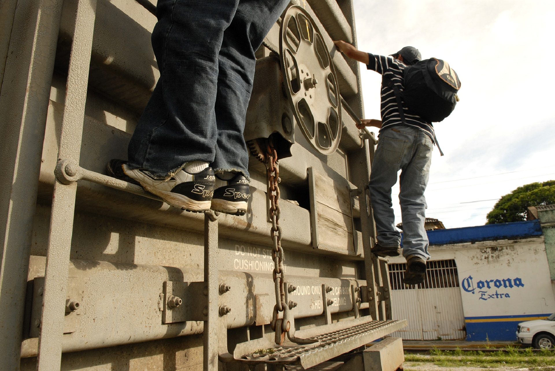 Migrants centraméricains s'apprêtant à traverser le Mexique vers les USA. (Photo: Jean-Claude Gerez)