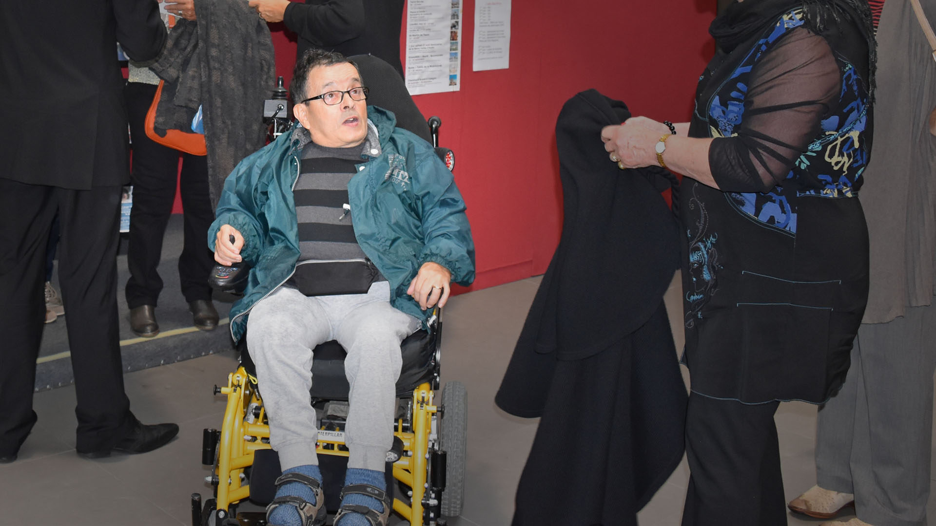 Jean-Luc Ballestraz au stand "Présence d'Eglises" à la Foire du Valais en 2015 (Photo: Jacques Berset) 