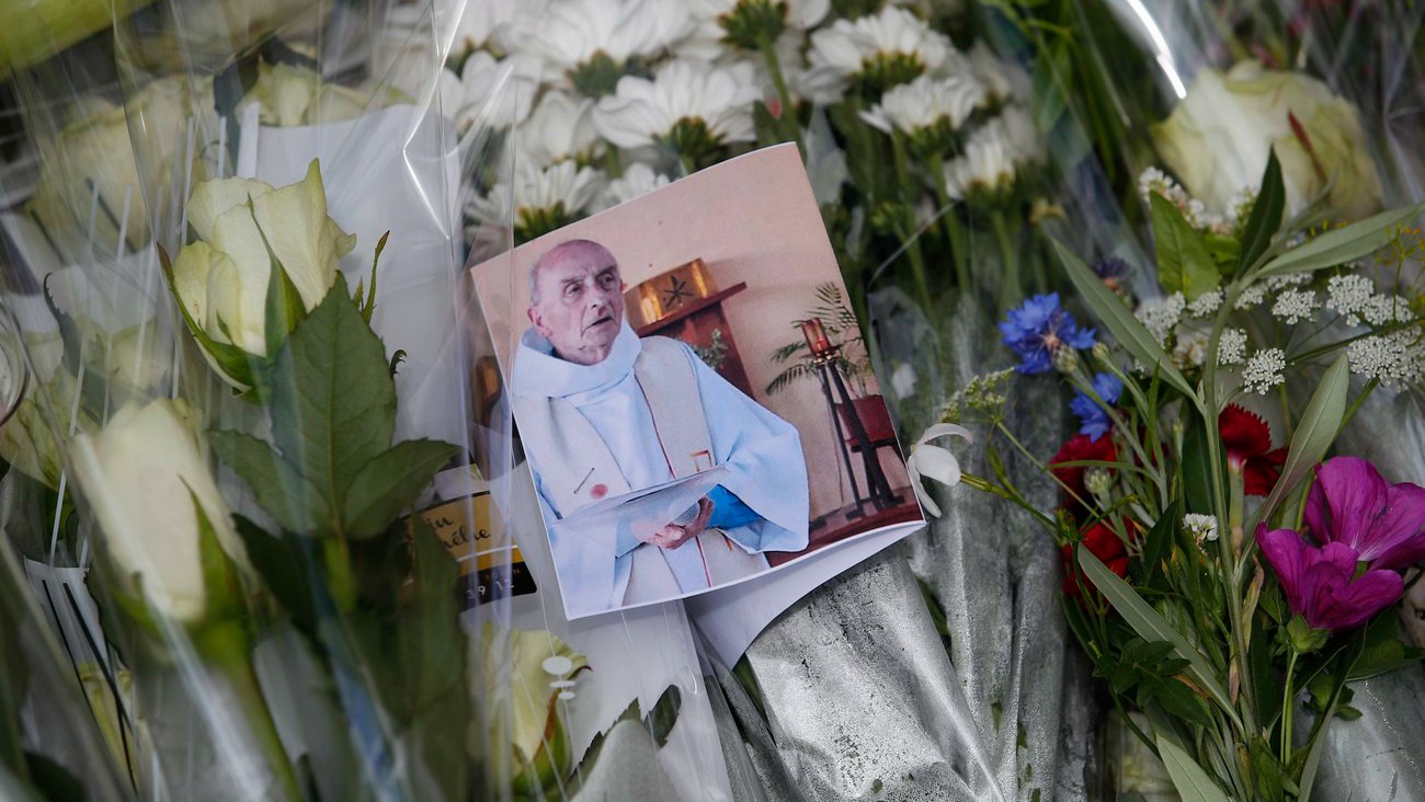 Le Père Jacques Hamel a été assassiné le 26 juillet 2016 (Photo:EPA Ian Langsdon/Keystone)