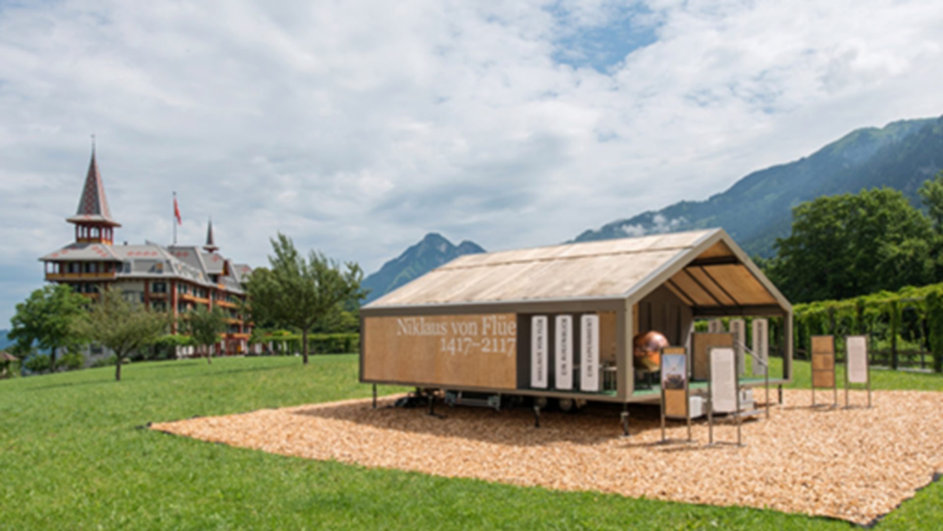 L'expérience mobile 'Nicolas de Flue en voyage' lors de son lancement  (photo Mehr Ranft S. Kathriner)