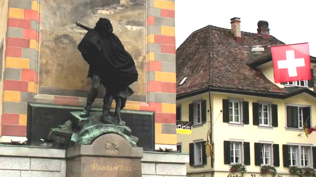 La burqa sur la statue de Tell voulait dénoncer "l'islamisation de la Suisse" (Photo: | © printscreen facebook.com/Pegida Schweiz)