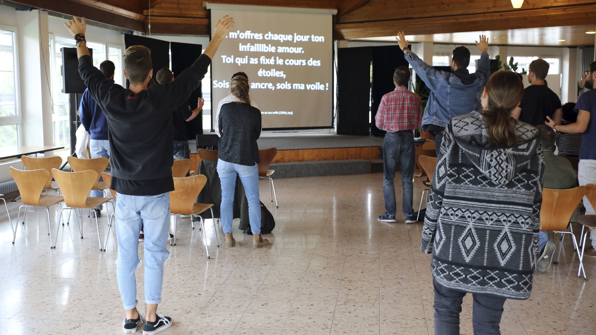 Le culte rassemble les étudiants de HET-PRO dans la matinée | © B. Hallet