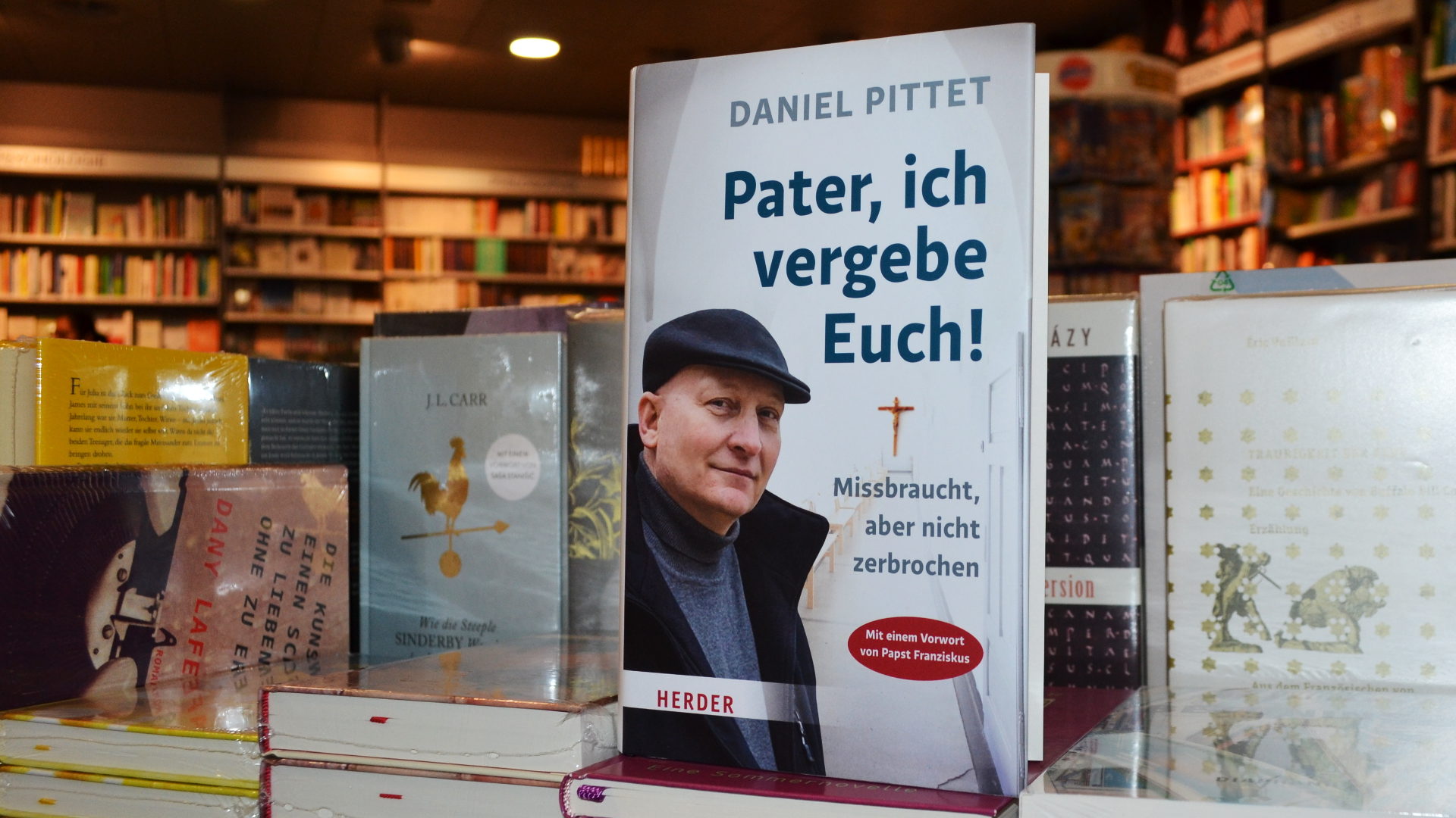 Le livre de Daniel Pittet "Mon Père, je vous pardonne!" vient de paraître en allemand (photo Sylvia Stamm)