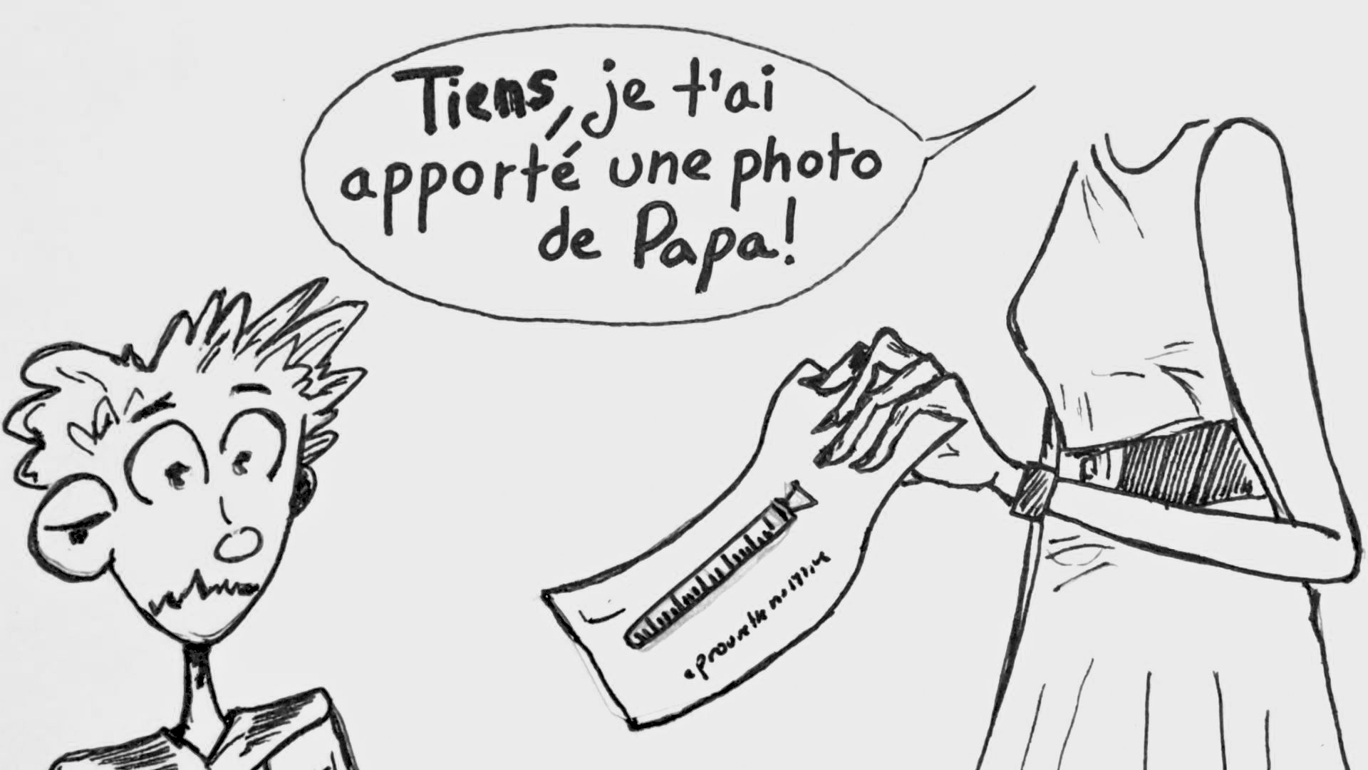 La figure du père sera de plus en plus absente dans le processus de la PMA (dessin:R.Zbinden)