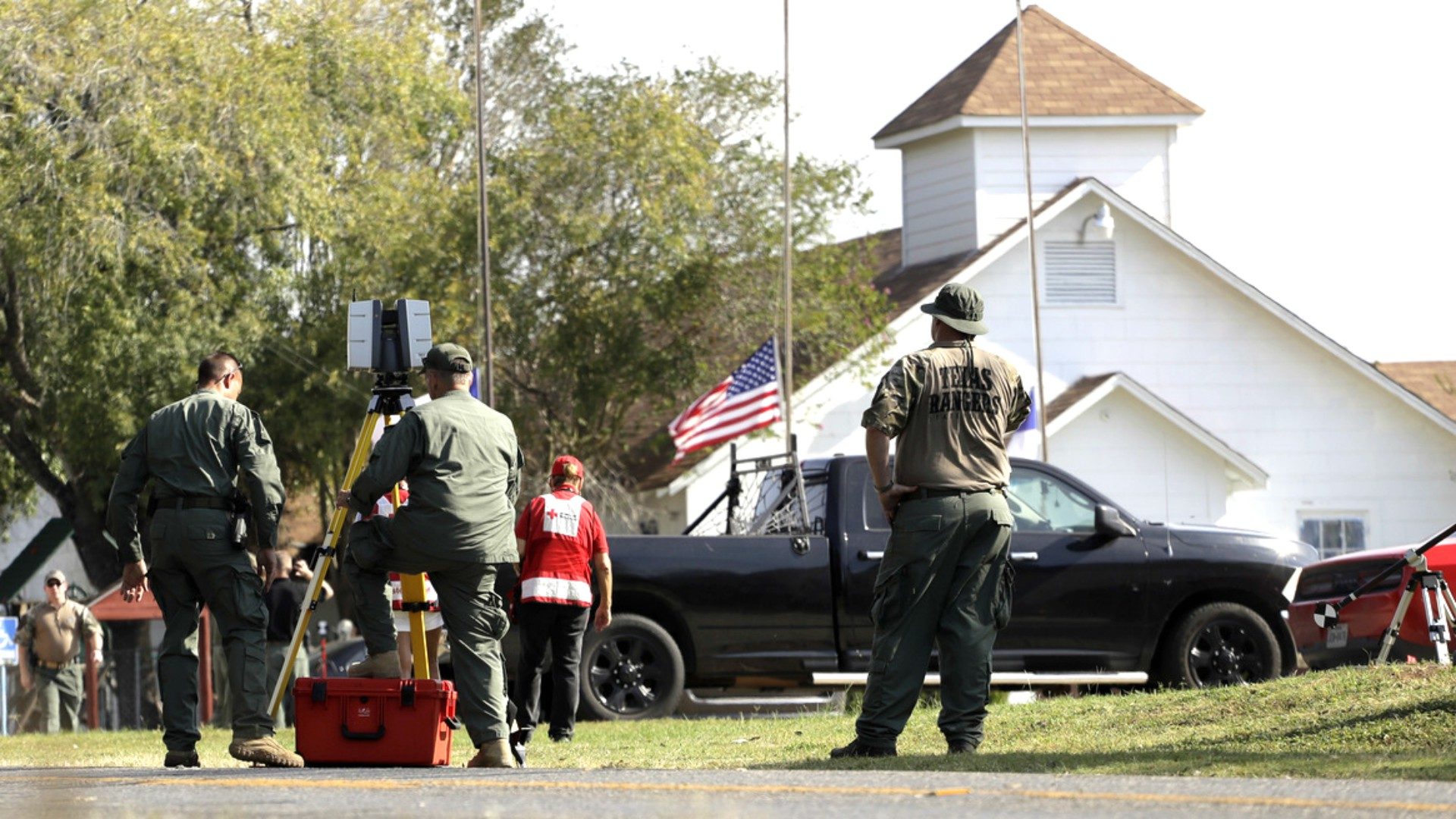 26 personnes sont mortes dans l'attaque de l'église de Sutherland Springs, au Texas (Photo:Eric Gay/Keystone)